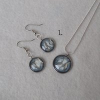 Dragon Smoke pendant or earring set