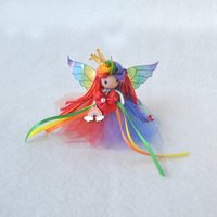 Mini Rainbow flower fairy Doll