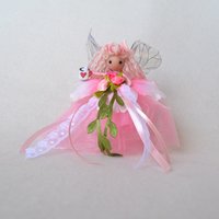 Cotton Candy Christmas - 5" Pink Christmas Fairy Ornament