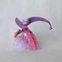 Mini Purple flower fairy witch doll