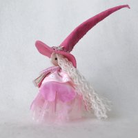 Mini Pink Spring/Easter/Ostara Witch