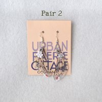 White Fairy wing earrings