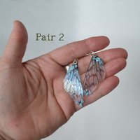 Blue Fairy wing earrings