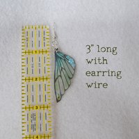 Teal Fairy wing earrings