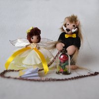 Beauty and the Beast fairytale doll set