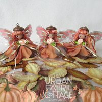 Orange pumpkin spice Autumn faerie doll