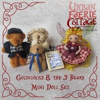 Goldilocks and the 3 bears fairytale doll set