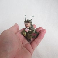 Handmade Snail fairy doll