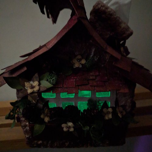 Whimsical Rustic Fairy house tissue box cover