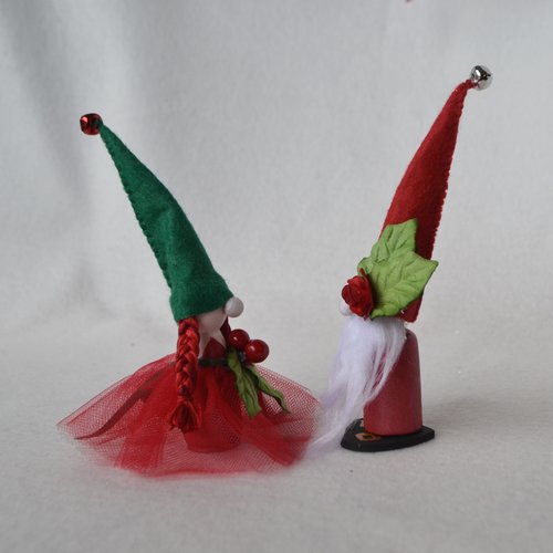 Christmas Gnome Peg doll Figurines