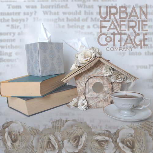 Fairy house Book tissue box cover