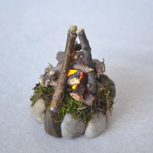Flickering fairy light campfire Accessory