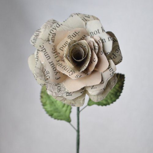 Personalized First Anniversary Wedding Vow Paper Roses