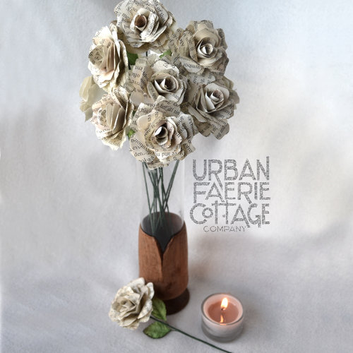 Personalized First Anniversary Wedding Vow Paper Roses