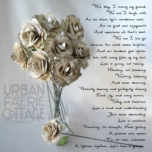First Anniversary Paper Roses formatting fee