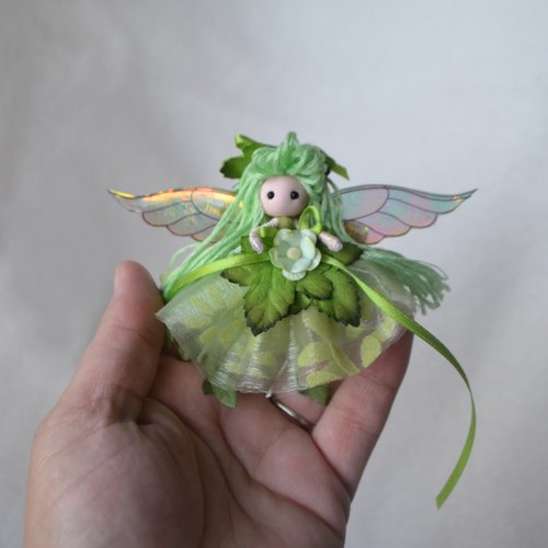 Spring Green fairy doll ornament