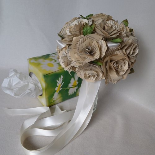 Book page Rose Wedding Bouquet