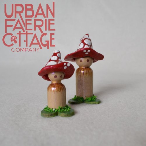 Mini mushroom Peg dolls