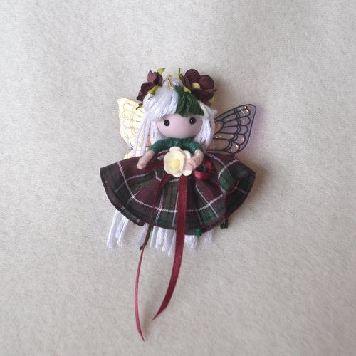 Plaid Christmas Fairy Doll