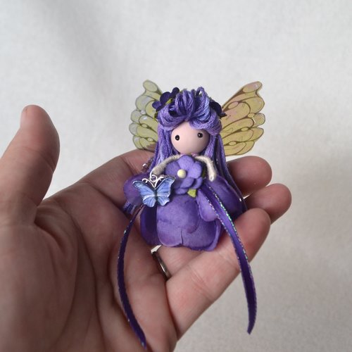 Purple Butterfly fairy doll