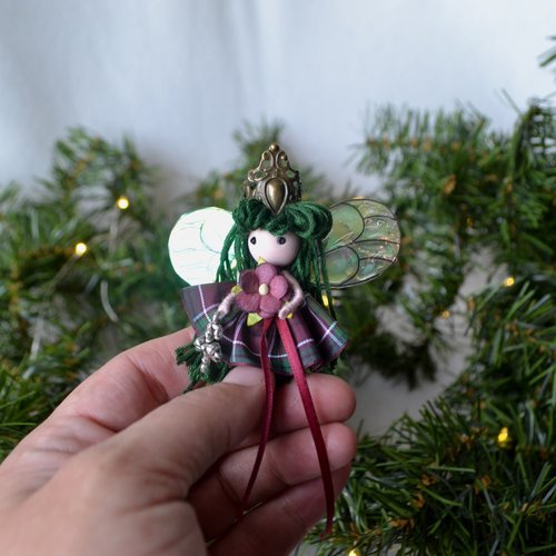 Plaid Christmas Fairy Doll