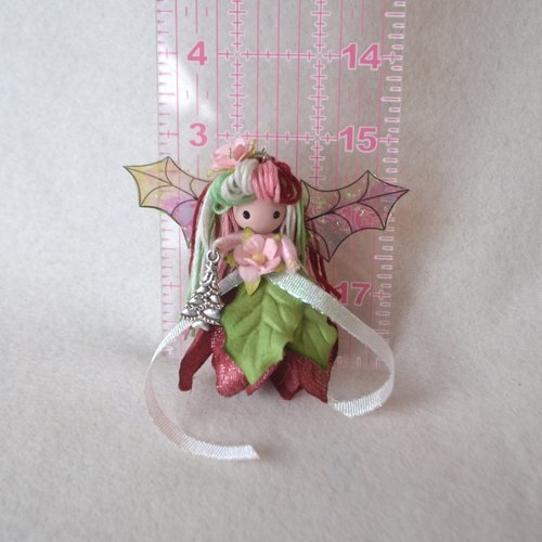 Pink and Green Christmas Fairy Doll