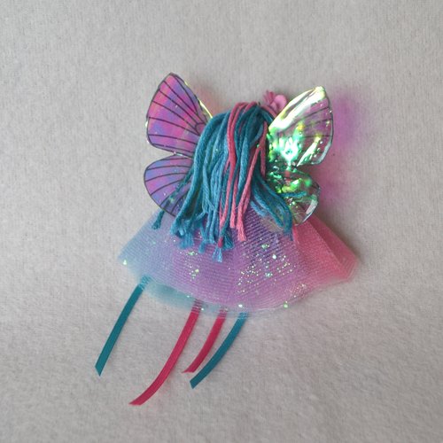 Pink and Teal Pastel fairy doll