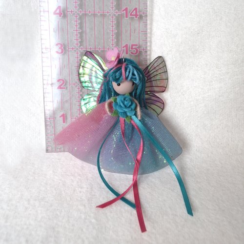 Pink and Teal Pastel fairy doll