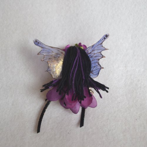 Black and Purple flower fairy doll