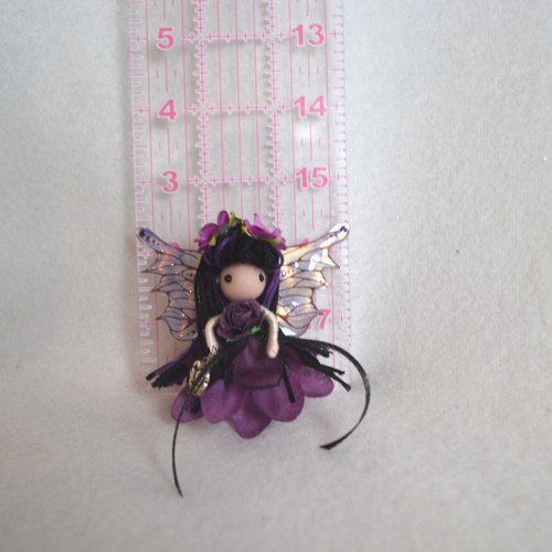 Black and Purple flower fairy doll