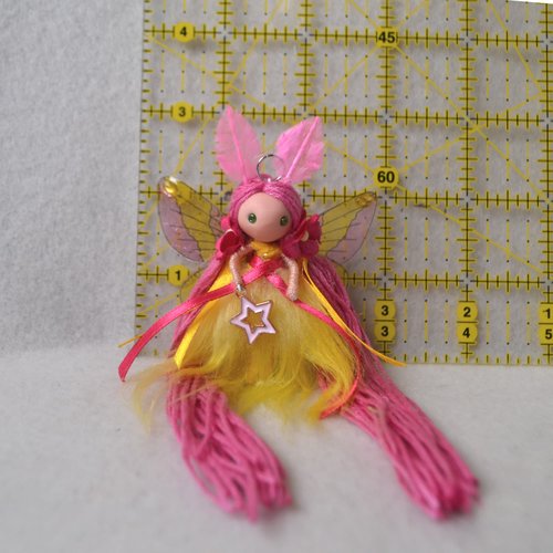 Pink Rosy Maple Moth fairy doll