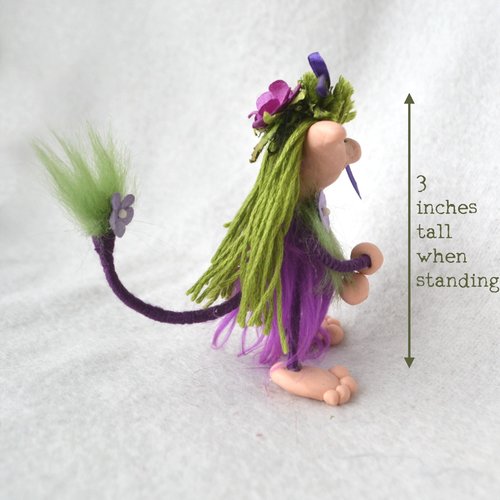 Florence - handmade purple impling doll