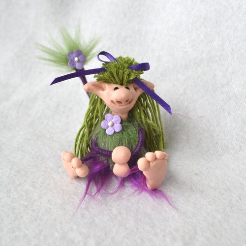 Florence - handmade purple impling doll