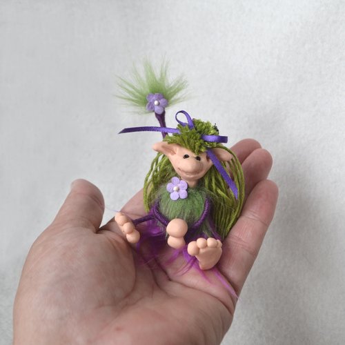 Florence - handmade purple impling doll