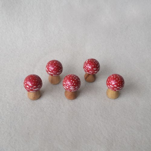 Mini Fly Agaric wooden mushroom