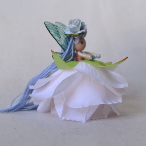 Blue flower fairy Rose doll