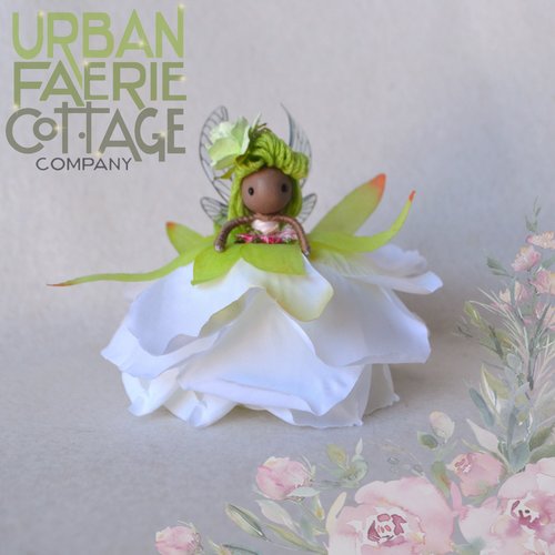 Green Flower Fairy Rose Doll