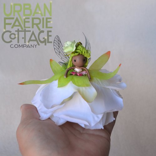 Green Flower Fairy Rose Doll