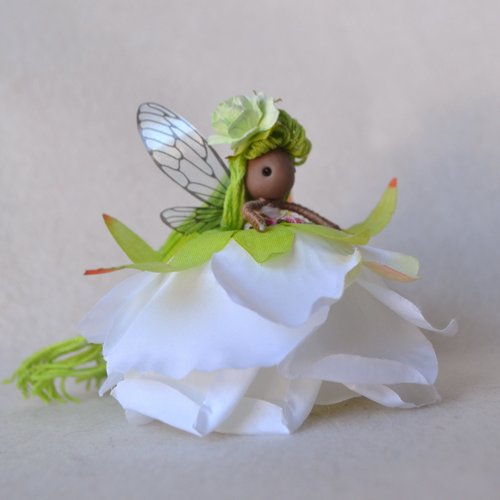 Green Flower Fairy Rose Doll