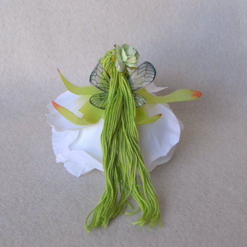 Green Flower Fairy Rose Doll