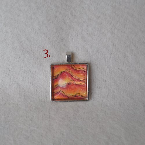 Dragon Fire pendant - red faux stones