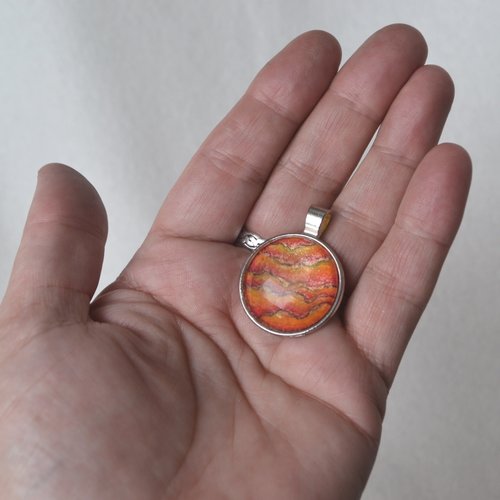 Dragon Fire pendant - red faux stones