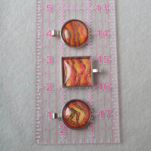 Dragon Fire pendant - red faux stones