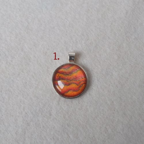 Dragon Fire pendant - red faux stones