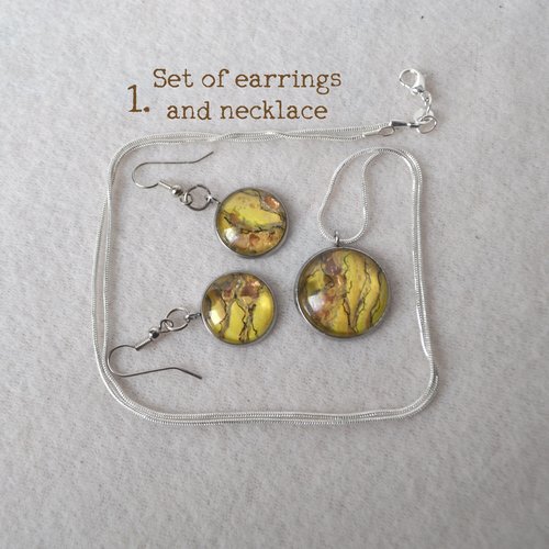 Yellow Sunshine pendant - Faux stone
