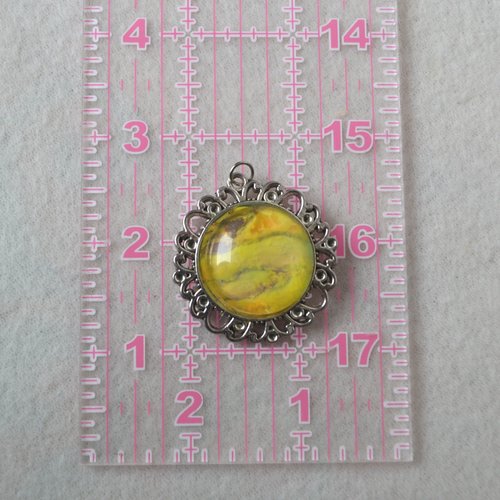 Yellow Sunshine pendant - Faux stone