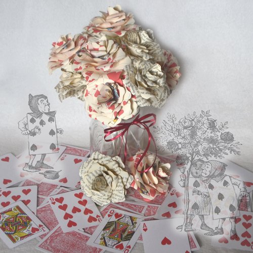 Alice in Wonderland Paper Roses