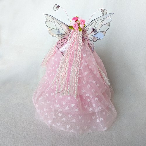 Cotton Candy Christmas - Large Pink Christmas/Yule Fairy tree topper