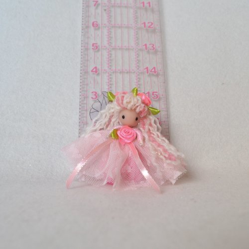 Cotton Candy Christmas - 3" Pink Fairy doll Ornament