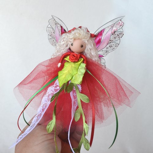 The Cranberry Collection - Red 3" Christmas Fairy Ornament